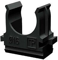 Клипса для гофры Промрукав Д=16 черный (уп. 100шт) картинка